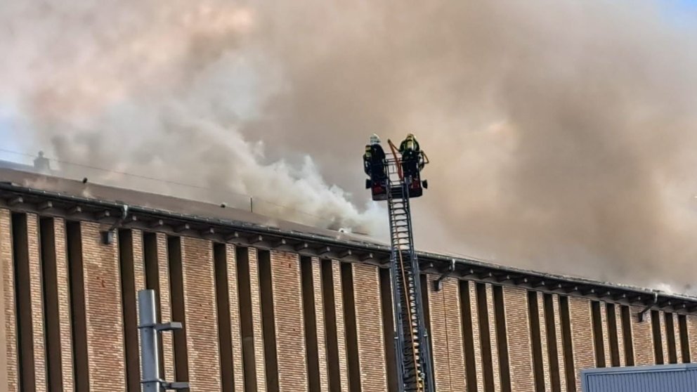 Incendio en la sede de la Policía Municipal de Pamplona. NAVARRA.COM