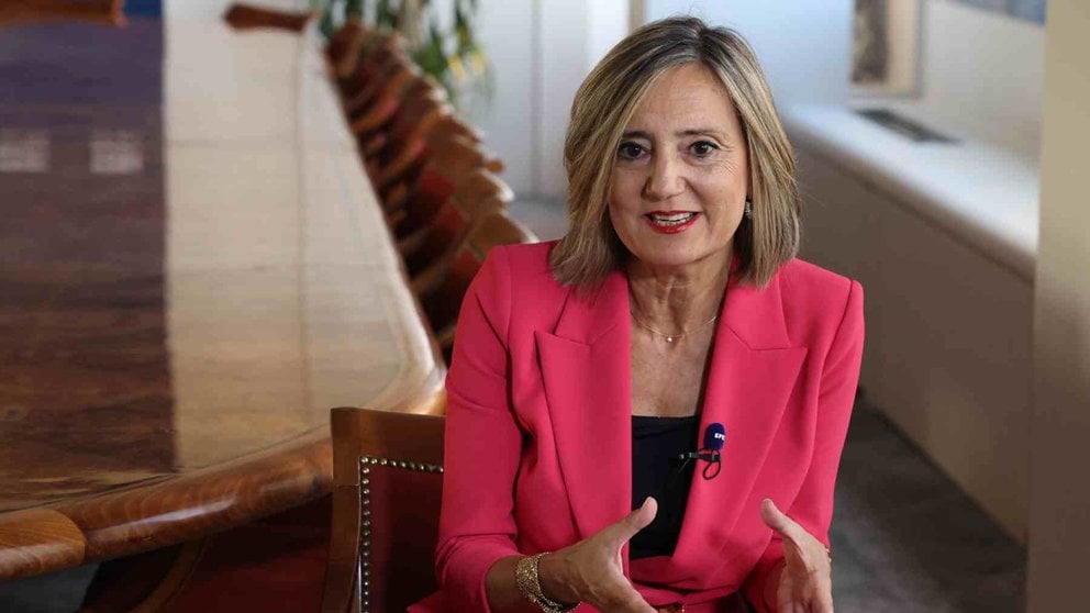 La Presidenta de UPN analiza en una entrevista con EFE el contexto político del país. EFE/Ballesteros