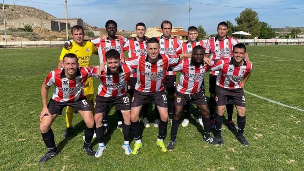 Equipo titular del Ontiñena CF de la regional preferente aragonesa 2024-25. Instagram.