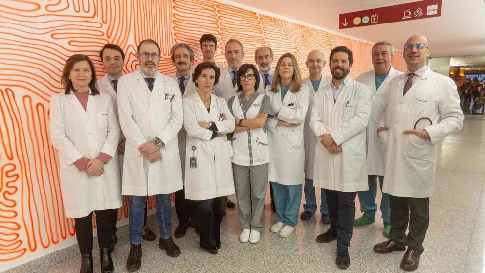 El Dr. Bruno Sangro, junto a varios especialistas del Área de Cáncer de Hígado y Páncreas del Cancer Center Clínica Universidad de Navarra. UNIVERSIDAD DE NAVARRA