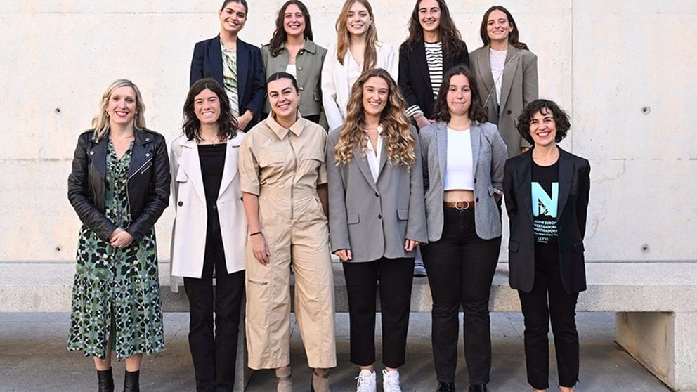 Imagen de las premiadas en la VI Edición del Concurso de Pósteres sobre Trabajos Fin de Estudios realizados por mujeres, organizado la Cátedra Mujer, Ciencia y Tecnología de la UPNA - UPNA