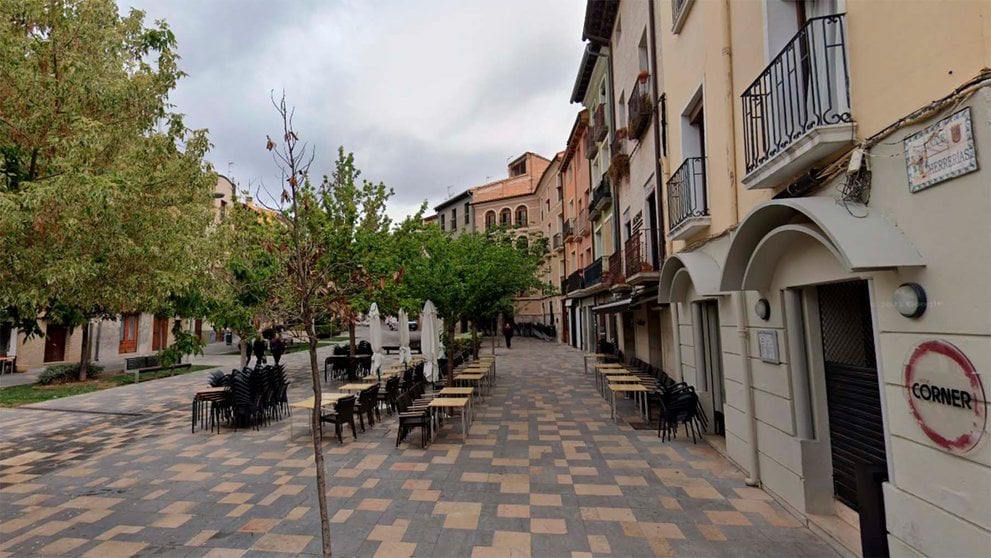 Imagen de una de las calles de Tudela en las que se registra mucho ruido. GOOGLE MAPS