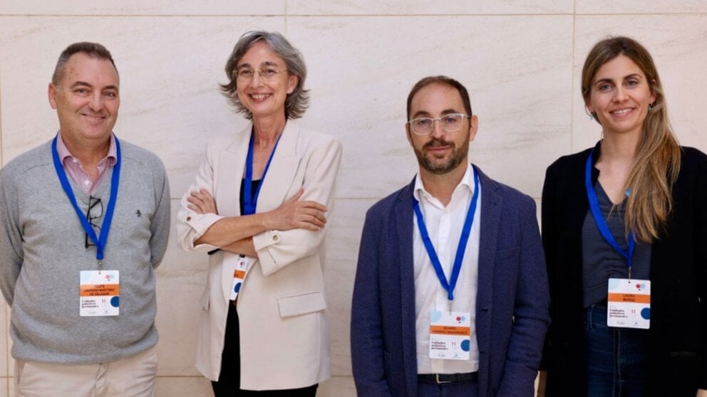 Los doctores Felipe Garrido, pediatra de la Clínica Universidad de Navarra; Ana Martín Ancel, neonatóloga del Hospital Sant Joan de Déu; Álvaro Navarro, presidente de Pedpal; y Laura Muñoz Saá, ginecóloga obstetra de la Clínica Universidad de Navarra.  CEDIDA