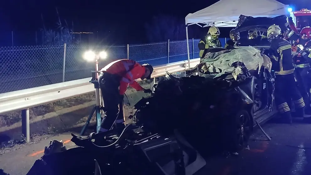 Estado del turismo tras el accidente. POLICÍA FORAL