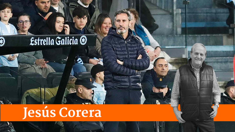 El técnico de Osasuna, Vicente Moreno, durante el encuentro contra el Celta. EFE / Salvador Sas.