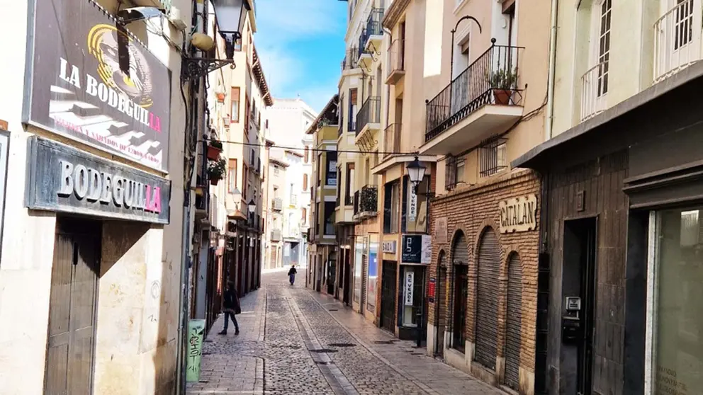 Calle Concarera del casco viejo de Tudela. Facebook Ayuntamiento de Tudela.