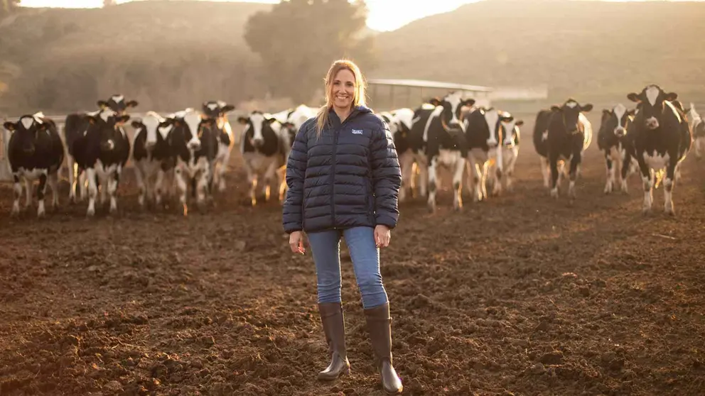 Elsa Castillo, la ganadera de Peralta que ha sido elegida presideta de Kaiku. CEDIDA