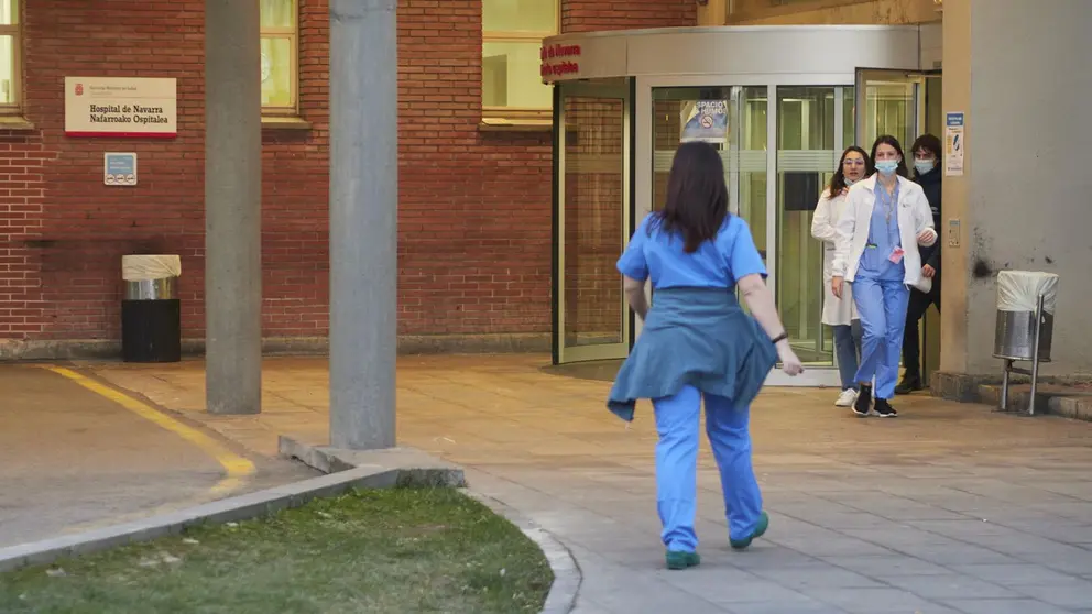 Entrada del Hospital Universitario de Navarra. - Eduardo Sanz - Europa Press - Archivo