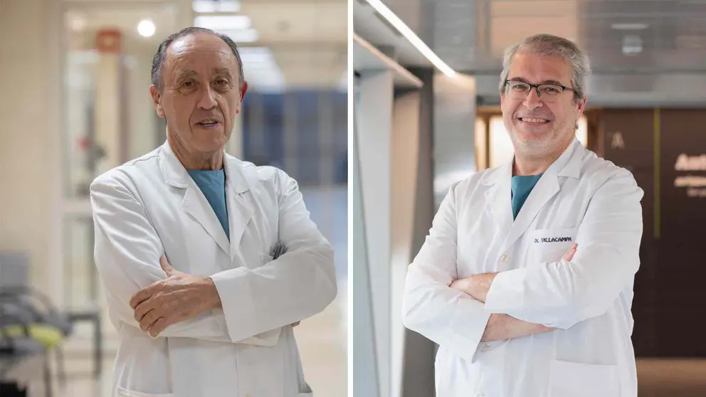 Los doctores José Enrique Robles y Felipe Villacampa, especialistas del Departamento de Urología de la CUN. CLÍNICA UNIVERSIDAD DE NAVARRA