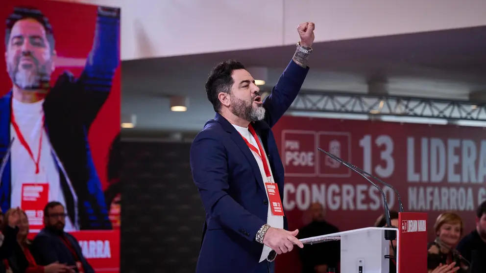 El PSN inaugura su 13 Congreso Regional con las intervenciones de Ramón Alzóriz y Santos Cedán. PABLO LASAOSA