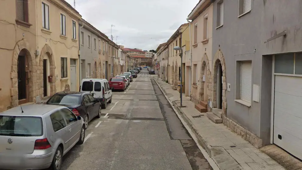 Vista de la calle Moncayo de Tudela, donde este lunes comienzan las obras de reforma integral. GOOGLE MAPS