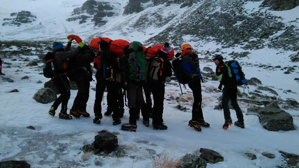 Un rescate anterior en el Moncayo. ARCHIVO