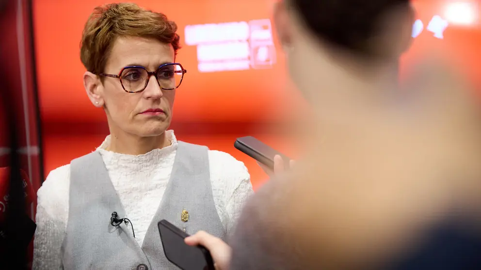 Reunión de la Comisión Ejecutiva Regional del PSN, con la presencia de la secretaria general del partido y presidenta de Navarra, María Chivite. IÑIGO ALZUGARAY