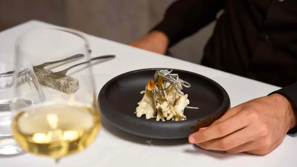 Uno de los platos preparados por el Choko de Remigio de Tudela y que se servirán en la exclusiva cena cocinada a cuatro manos con el chef Juan Carlos García. EL CHOKO DE REMIGIO