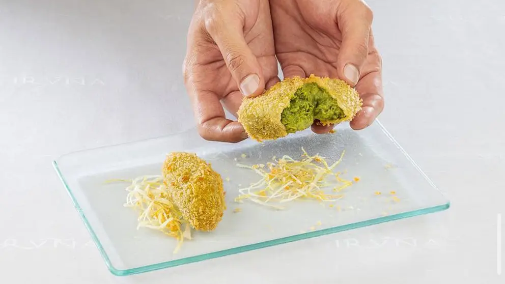 Las croquetas de borraja del restaurante Iruña de Tudela. RESTAURANTE IRUÑA