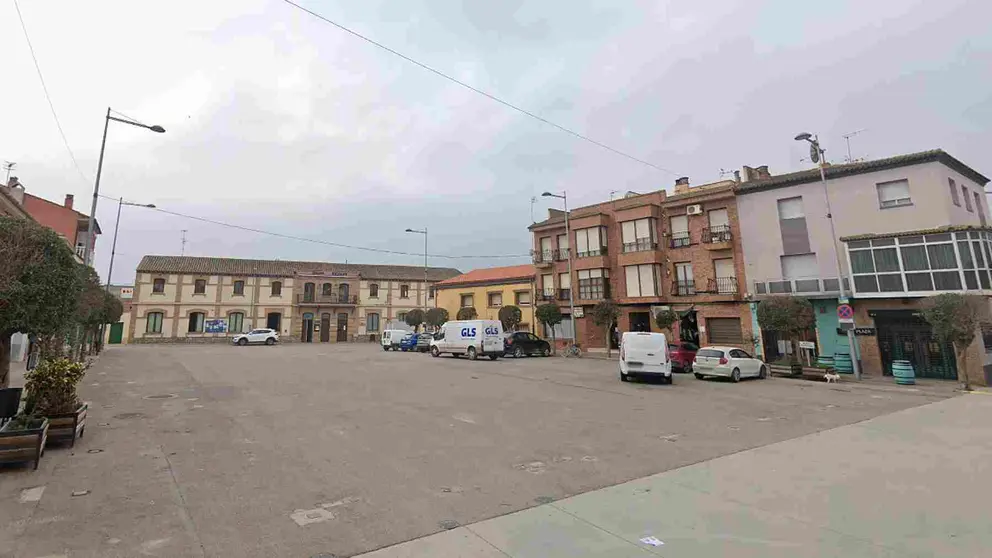 El Ayuntamientod e Buñuel quiere reformar por completo su plaza más céntrica: la Plaza San José de Calasaz. GOOGLEMAPS