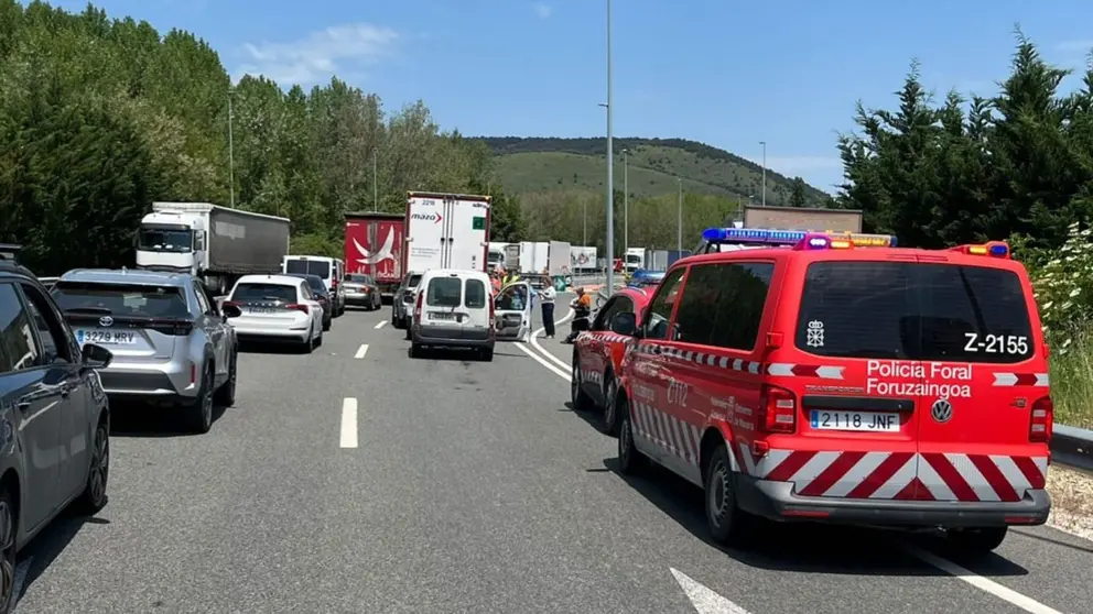 Imagen del lugar del accidente. POLICÍA FORAL