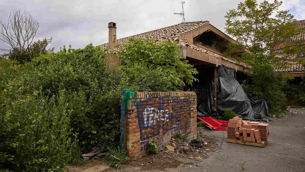 Tapiado del antiguo convento de Agustinas en la Vuelta de Aranzadi, Pamplona. AYUNTAMIENTO DE PAMPLONA