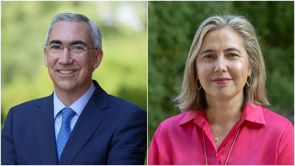 Raúl Antón es el nuevo vicerrector de Profesorado e Isabel Olloqui, vicerrectora de Desarrollo de la Universidad de Navarra. UNIVERSIDAD DE NAVARRA