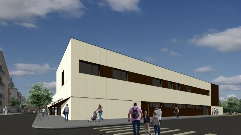 Recreación del nuevo centro de salud de Puente la Reina. GOBIERNO DE NAVARRA
