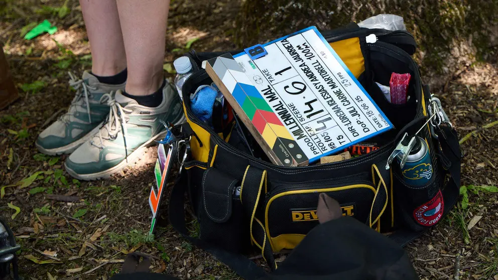 Rodaje en la UPNA de la serie 'Millennial Mal' creada por Lorena Iglesias y Andrea Jaurrieta para Filmin. IÑIGO ALZUGARAY