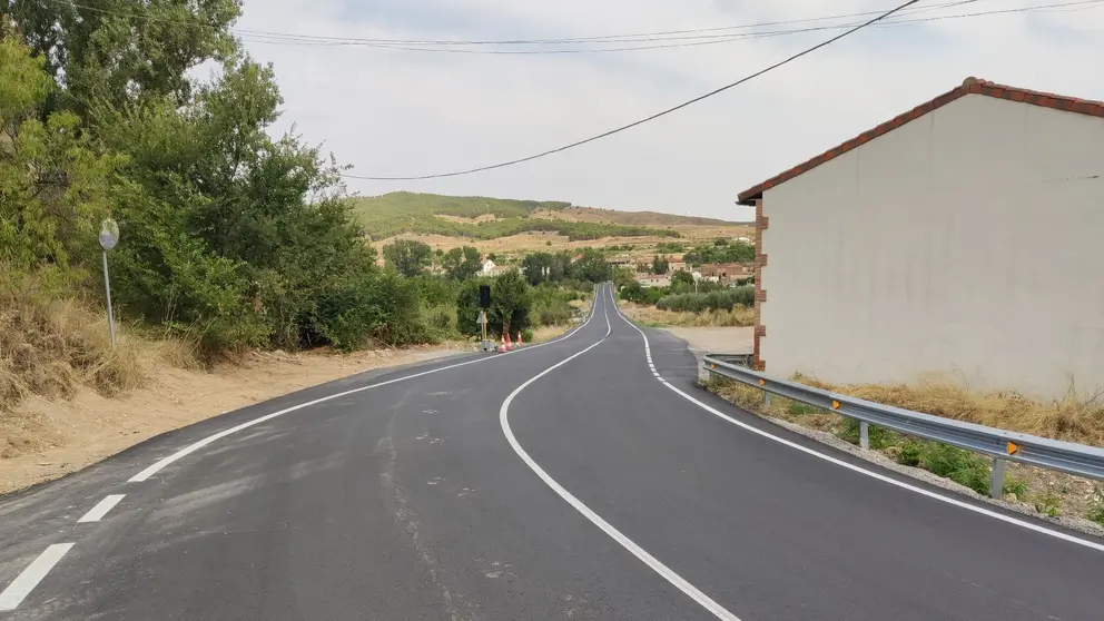 Imagen de cómo está quedando la carretera NA-6900, que conecta Cascante y Fitero. GOBIERNO DE NAVARRA
