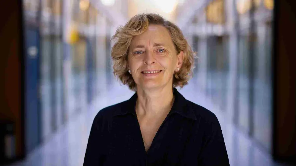 María Elena Aramendía Muneta, profesora e investigadora de la UPNA, fotografiada en el campus de Arrosadia. UPNA