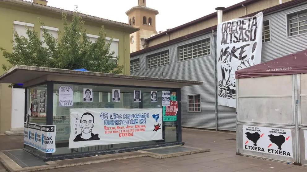 Villava denuncia la permisividad de EH Bildu con los carteles ideológicos en fiestas. CEDIDA
