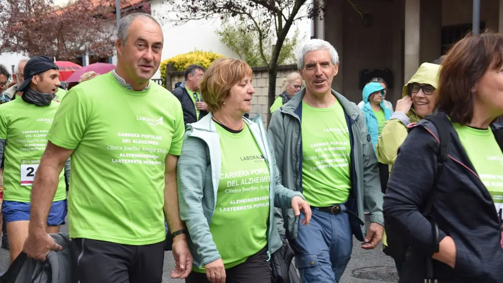 Imagen de archivo de una edición anterior de la Marcha del Alzheimer en Alsasua. CEDIDA