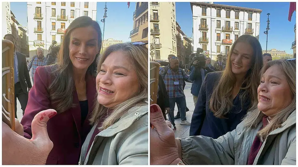 Jadira se ha tomado fotografías en Pamplona con la Reina y con la princesa Leonor.
