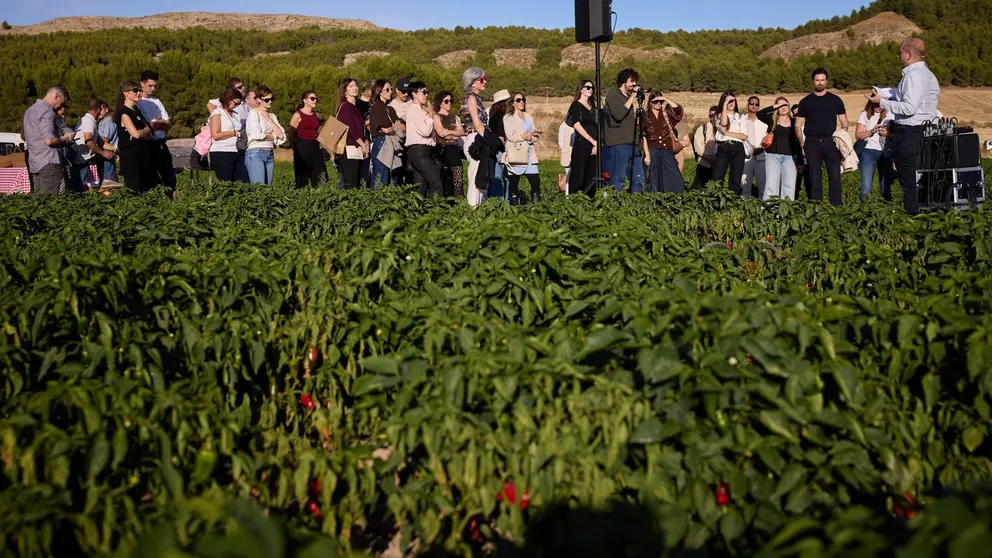 Evento turístico gastronómico sobre pimiento del piquillo de Lodosa con Rebeca Esnaola, consejera de Cultura, Deporte y Turismo. JESÚS M GARZARON