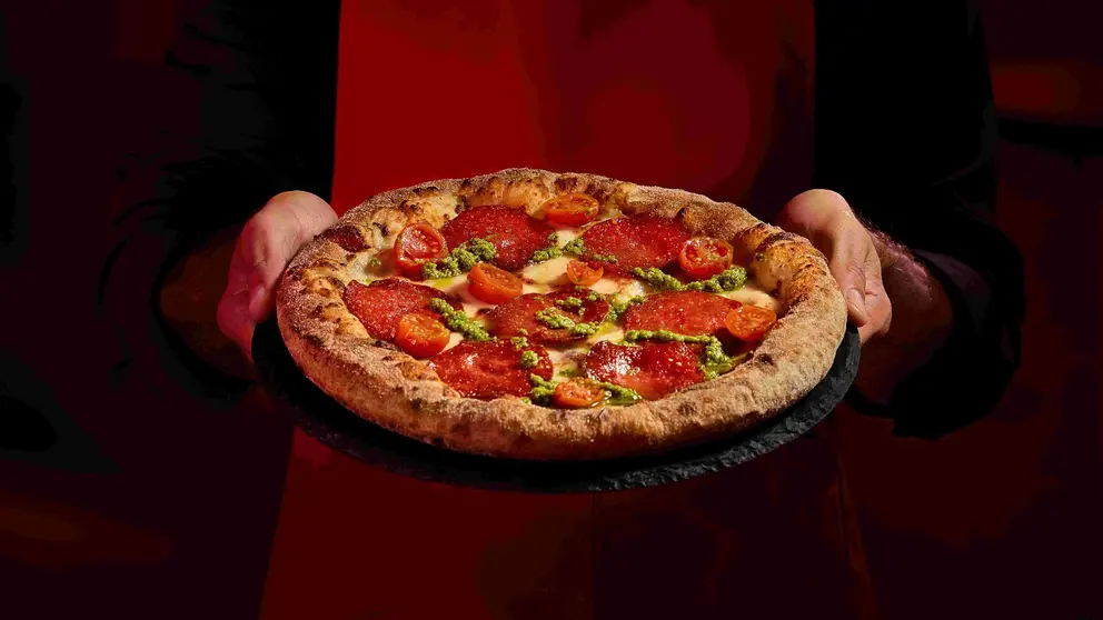 Imagen de la nueva pizza de Telepizza con chorizo de Pamplona. CEDIDA