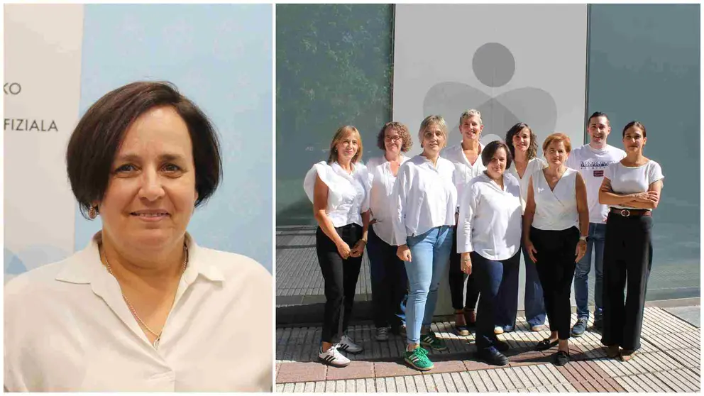 Pilar Sola y el resto de colegiadas que formarán parte de su Junta Directiva al frente del Colegio de Enfermería de Navarra. COENAV