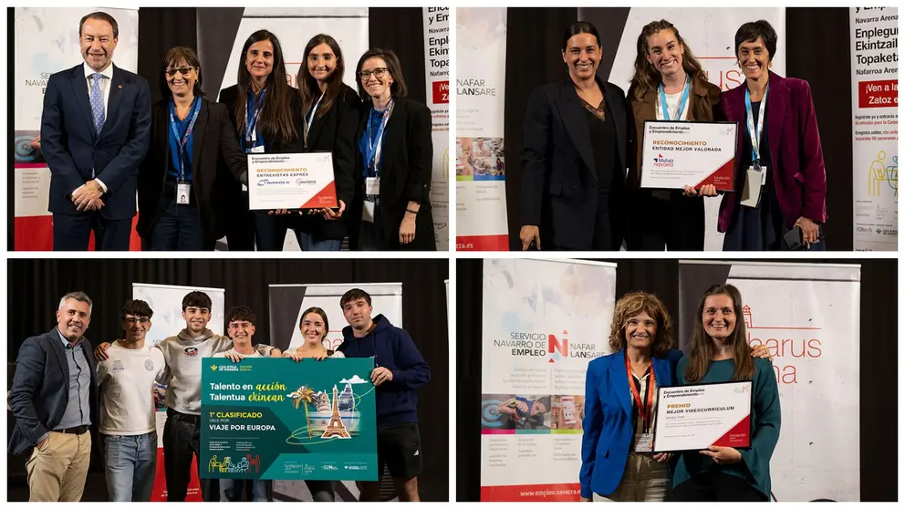 Imagen de los ganadores de los premios de la UPNA. UNIVERSIDAD PÚBLICA DE NAVARRA