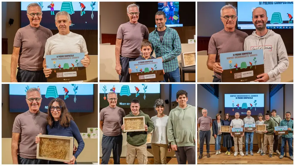 Collage con las imágenes de la entrega de premios. CEDIDA