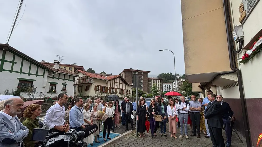 Homenaje en Leiza a José Javier Múgica el pasado mes de julio.