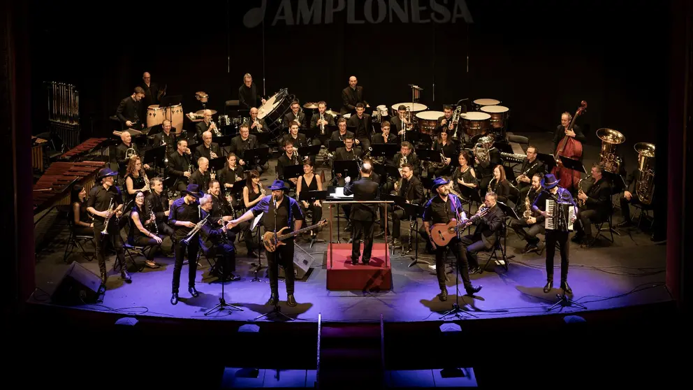 Imagen del concierto de La Pamplonesa y Puro Relajo en el Teatro Gayarre de Pamplona. CEDIDA