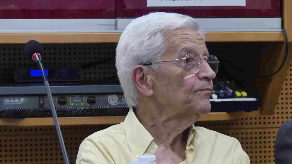 El escritor tudelano Alfonso Verdoy en una presentación en el Club Taurino de Pamplona, CLUB TAURINO DE PAMPLONA