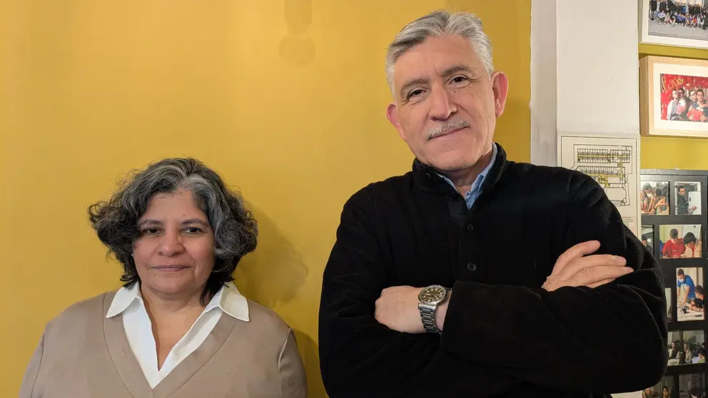 Delia Oliva y Juan Carlos Verdugo durante su visita a Navarra. CEDIDA