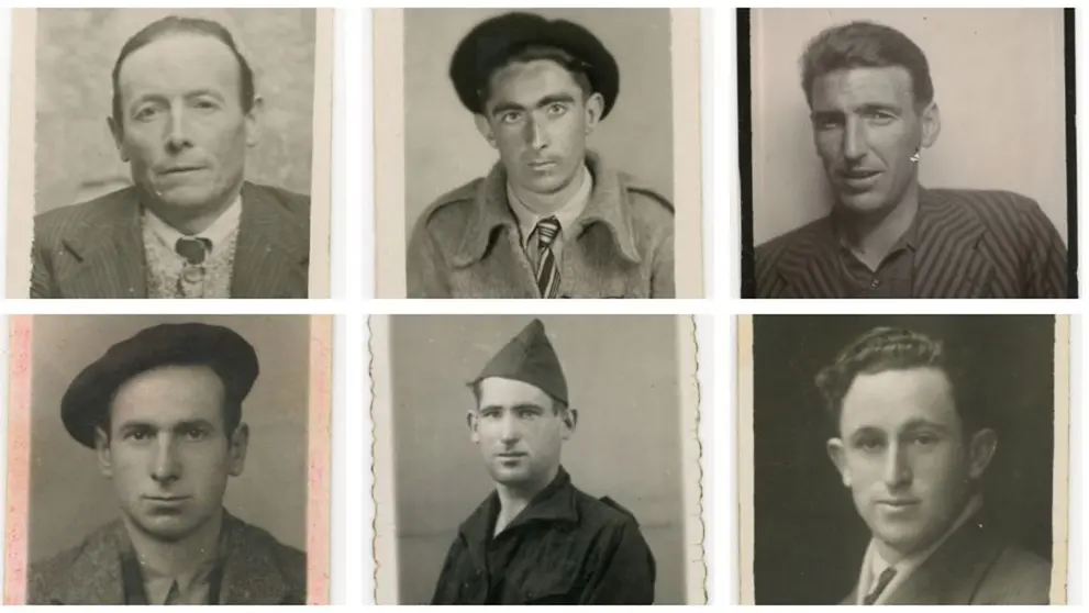 Foto montaje de los seis navarros de los que buscan datos en el Archivo General de Navarra. Navarra.es