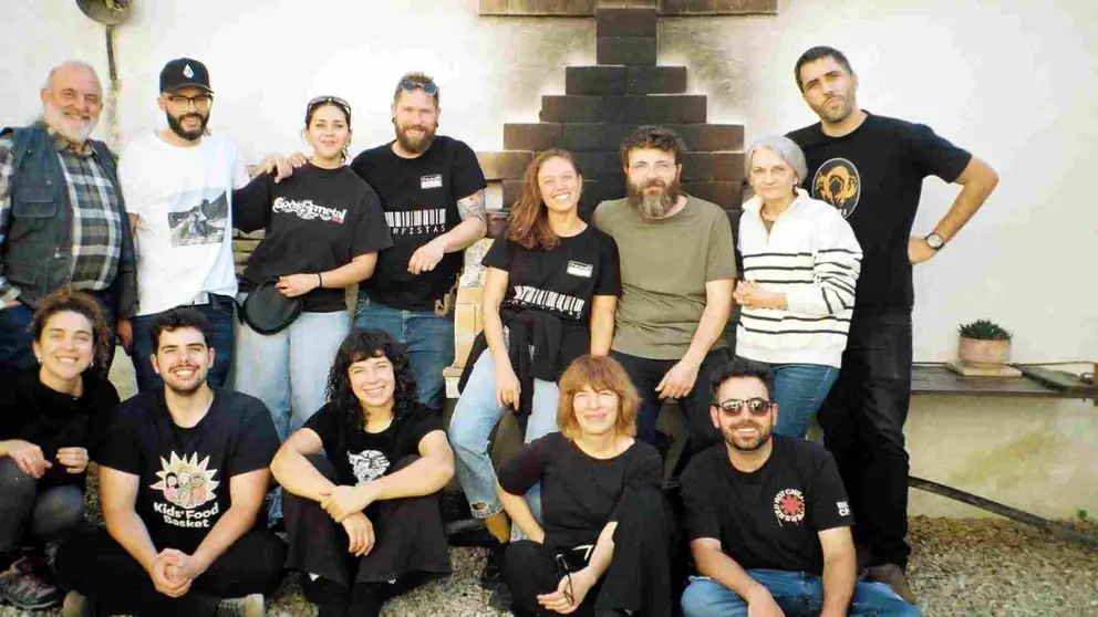 Equipo técnico del corto Pluvia, rodado en la localidad navarra de Arguedas. AYUNTAMIENTO DE ARGUEDAS