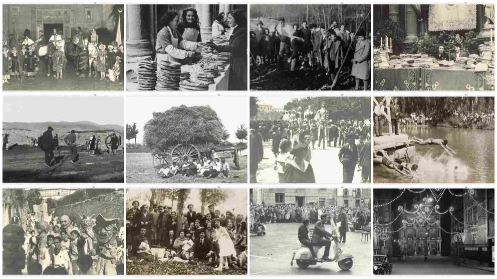 Las 12 escenas costumbristas que reflejan la Pamplona del siglo XX en el calendario municipal de 2026. AYUNTAMIENTO DE PAMPLONA
