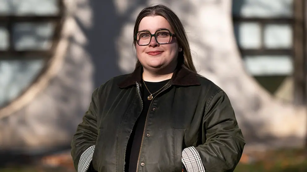 Mar&iacute;a Virto Mart&iacute;nez, presidenta del Consejo de Estudiantes de la UPNA. UNIVERSIDAD P&Uacute;BLICA DE NAVARRA