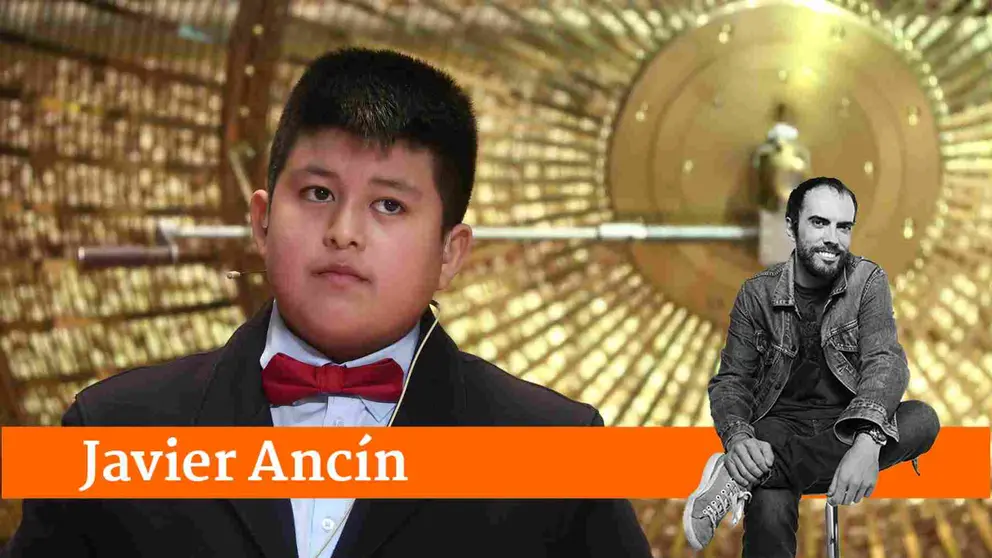 Un ni&ntilde;o de San Ildefonso durante el sorteo de Loter&iacute;a de Navidad. EUROPA PRESS