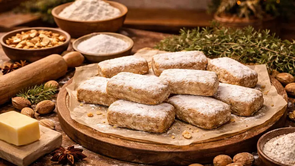 Polvorones de Pamplona. Imagen creada con IA.
