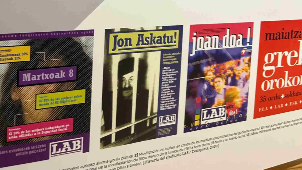 Referencias a presos etarras en la exposici&oacute;n de LAB en el Centro C&iacute;vico R&uacute;a de Tudela.