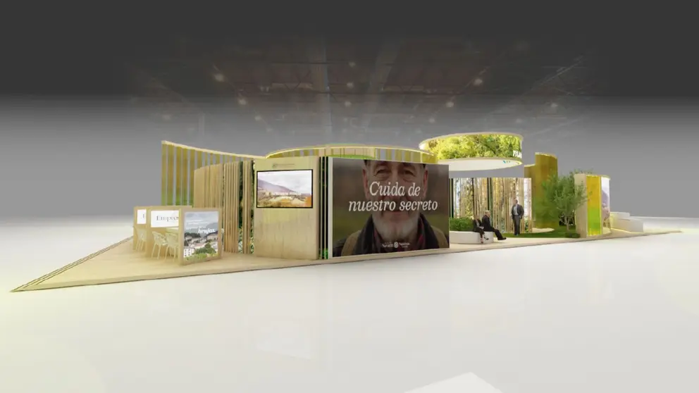 Recreaci&oacute;n del expositor de Navarra en FITUR. GOBIERNO DE NAVARRA