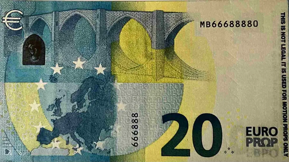 Billete falso de 20 euros. POLIC&Iacute;A LOCAL DE ESTELLA