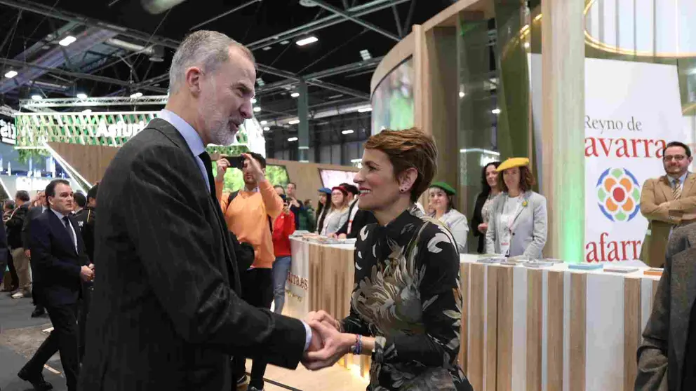 Los Reyes Felipe VI y Letizia visitan el stand de Navarra en FITUR. GOBIERNO DE NAVARRA