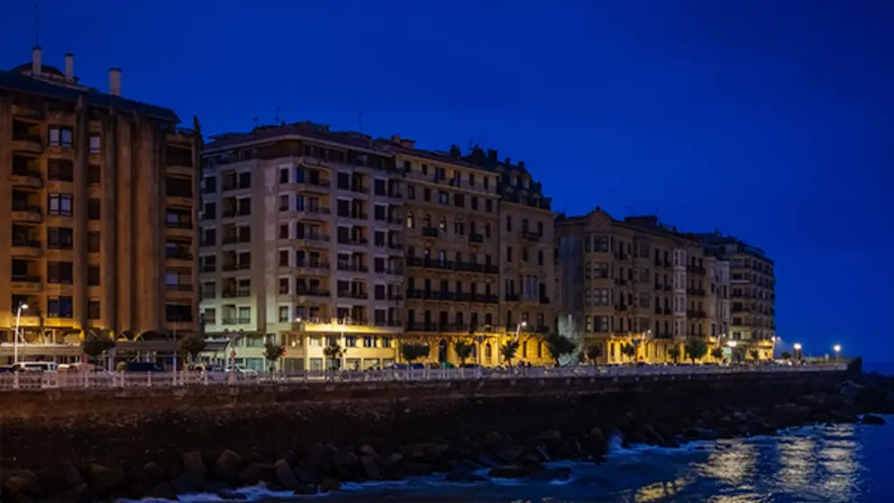 Imagen del nuevo alumbrado p&uacute;blico de San Sebasti&aacute;n. ATP Iluminaci&oacute;n